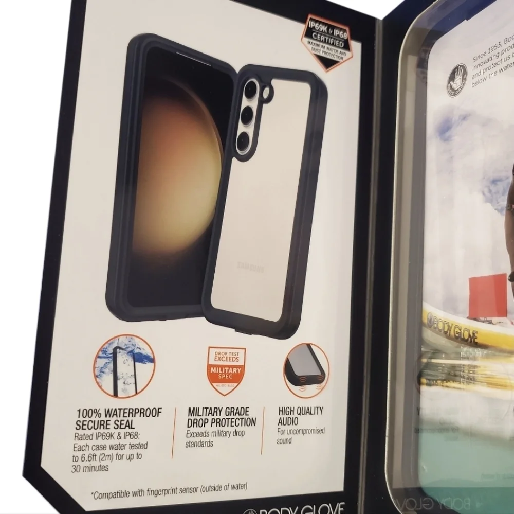 New Body Glove Tidal Waterproof Case for Samsung Galaxy S23+ 5G 6FT Drop